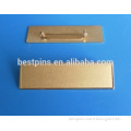 safety pin gold employee name badge with sticker